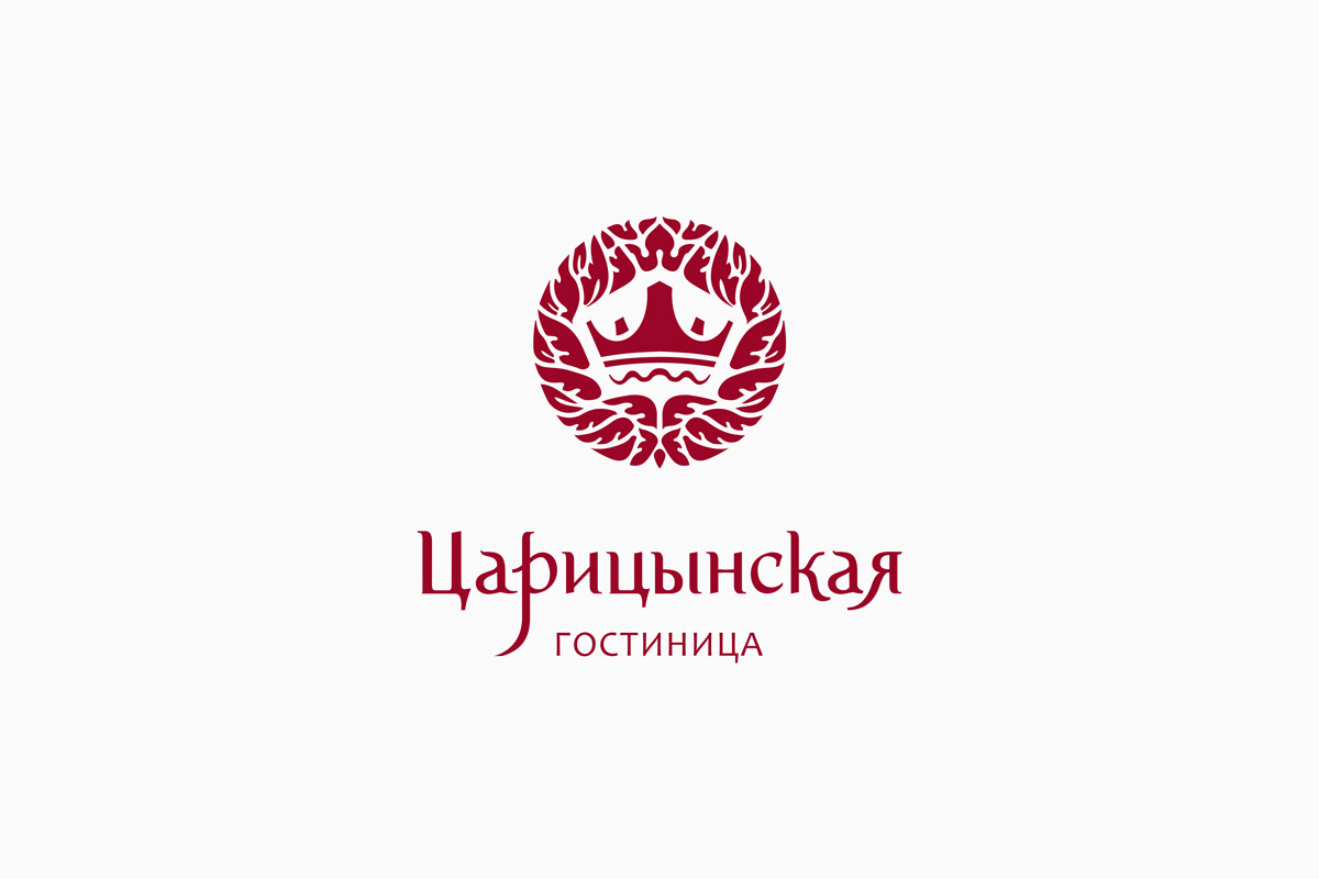 дизайн логотипа отеля Царицанская на заказ от Реконцепт